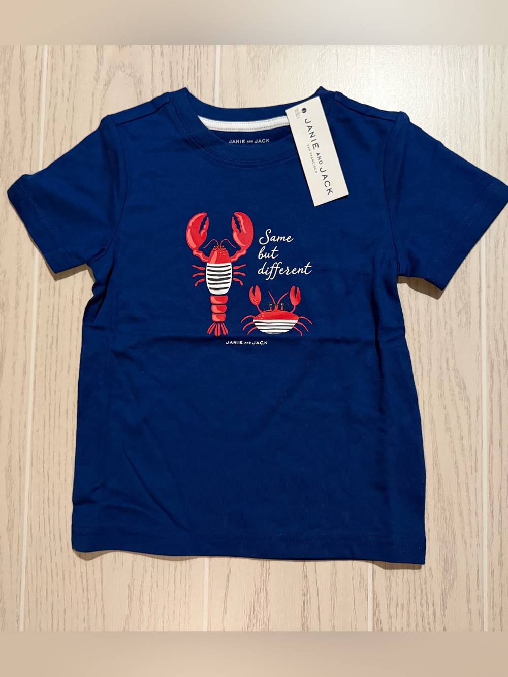 Janie‎ and Jack Boys Coastal Lobster Crab Graphic Tee Size 3 NWT